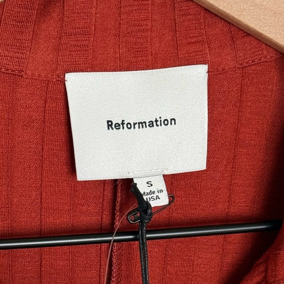 REFORMATION Benton Ribbed Button-Front Sweater Mini Dress - Picture 8 of 11